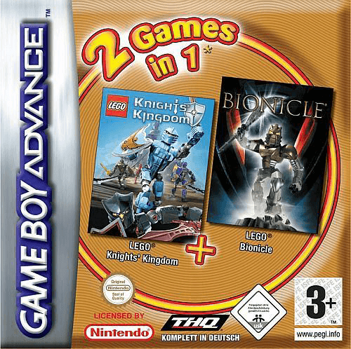 2 games in 1: lego knights' kingdom + lego bionicle