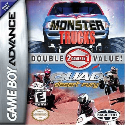 2 games in 1: quad desert fury + monster trucks