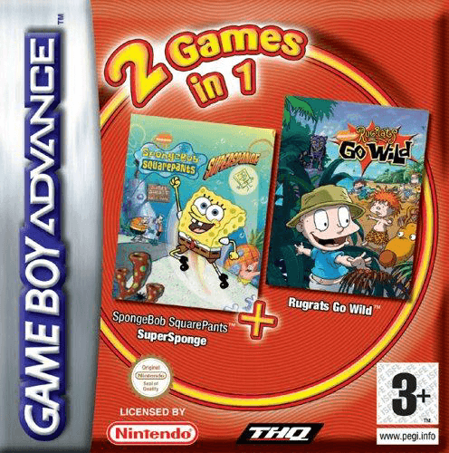 2 games in 1: rugrats: go wild + spongebob squarepants: supersponge