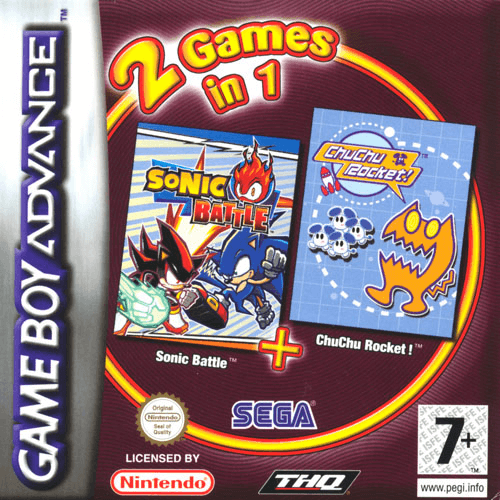 2 games in 1: sonic battle + chuchu rocket!