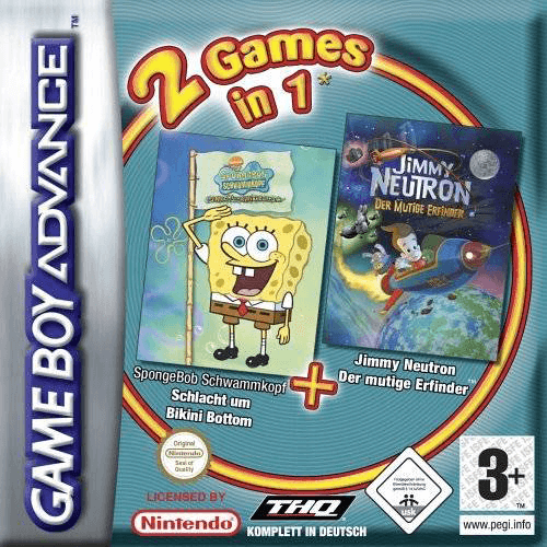 2 games in 1: spongebob squarepants: battle for bikini bottom + jimmy neutron boy genius