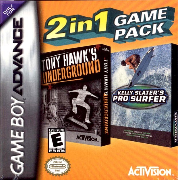 2 in 1 game pack: tony hawk’s underground / kelly slater’s pro surfer