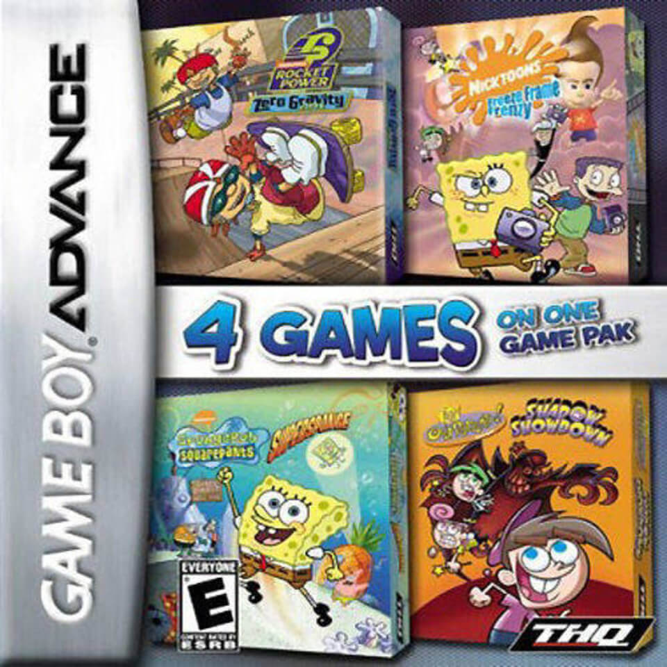 4 games on one game pak: nicktoons