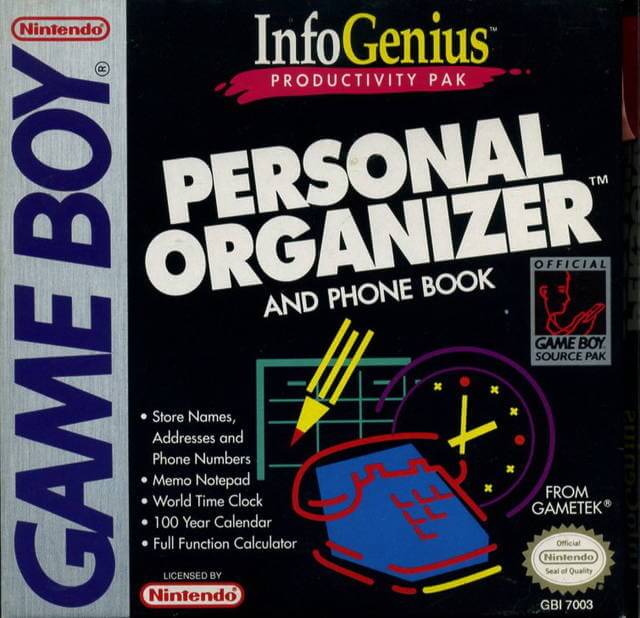 infogenius productivity pak: personal organizer and phone book