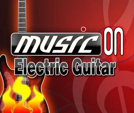 music on: electric guitar