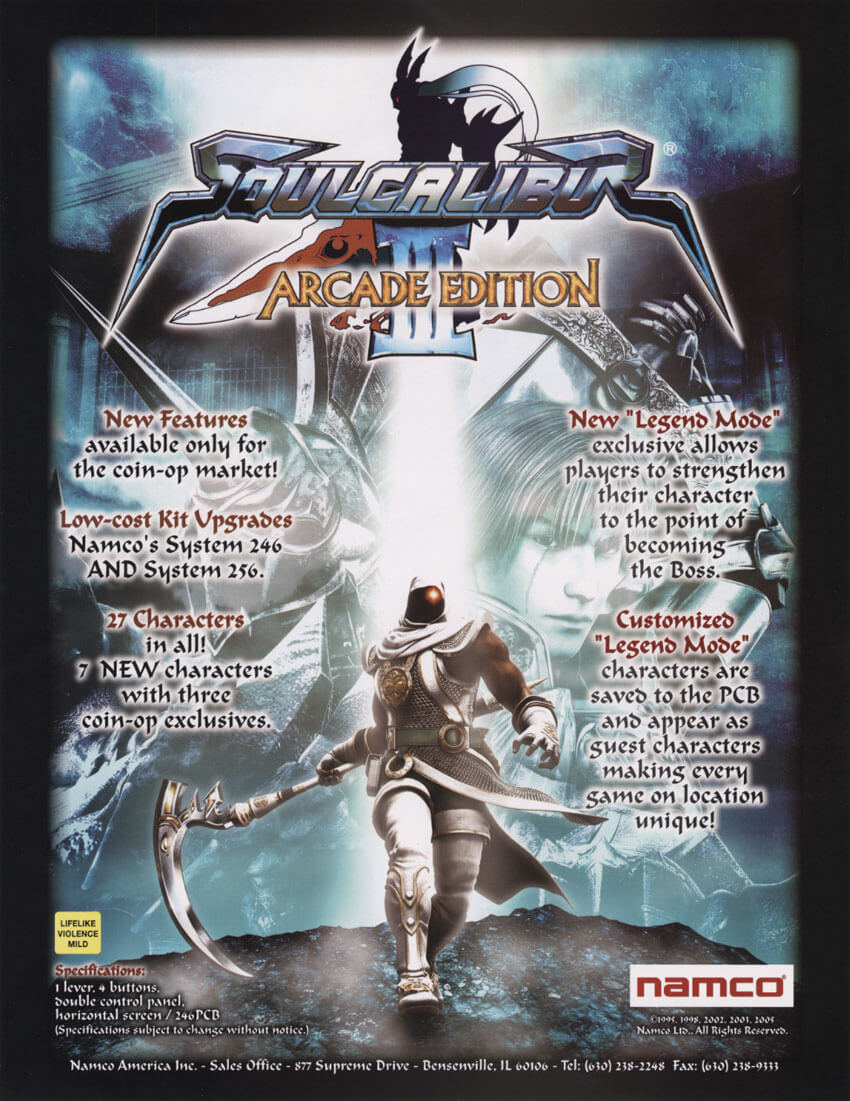 soulcalibur iii: arcade edition