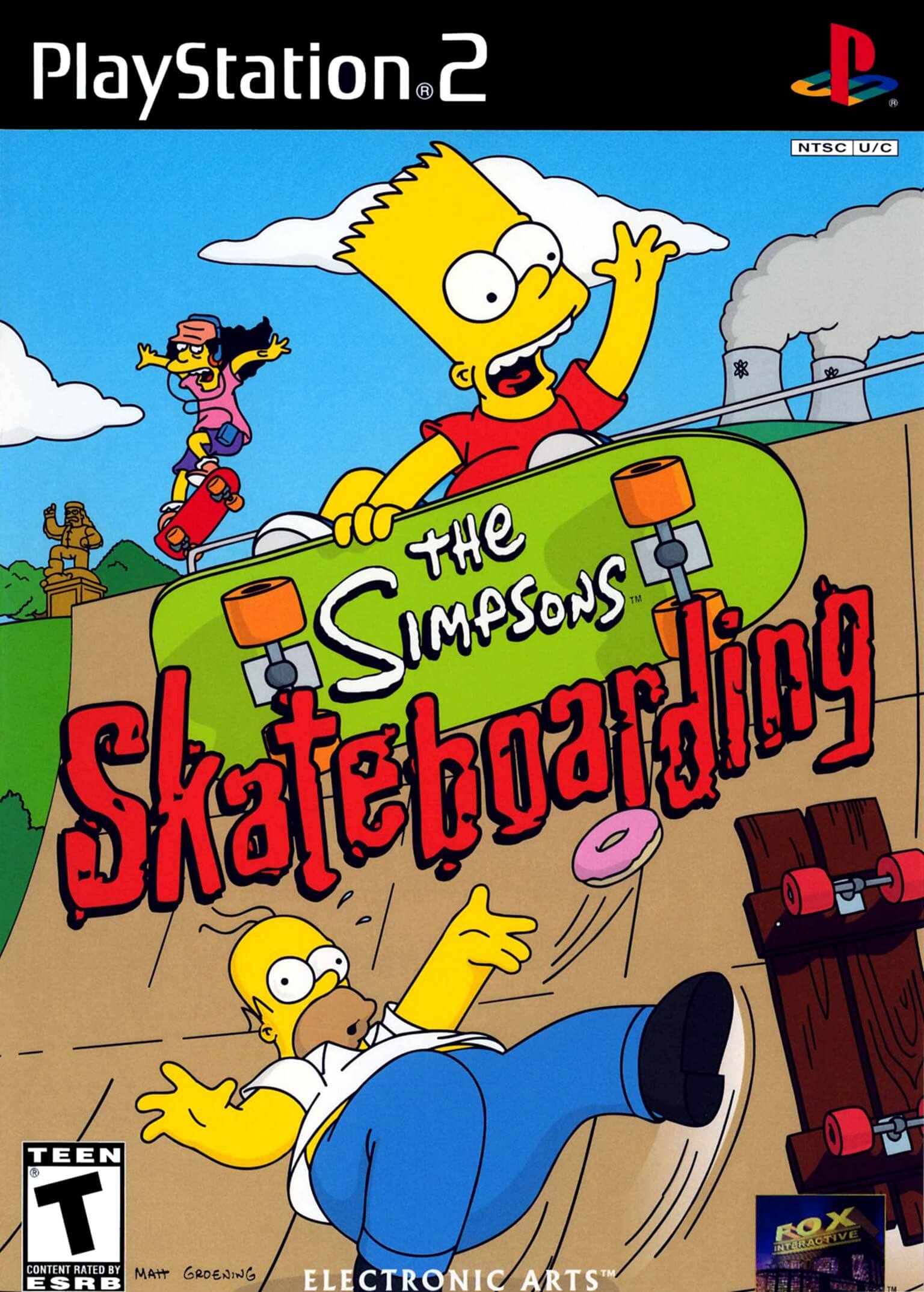 the simpsons skateboarding